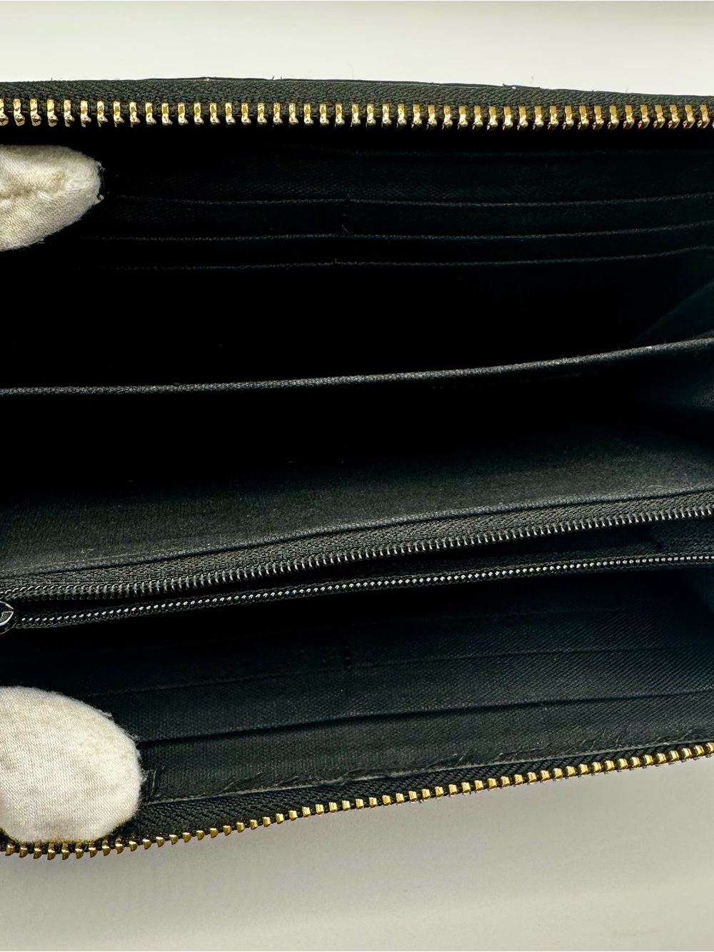 Black Python Zip-Around Women's Wallet - Picture 6 of 7